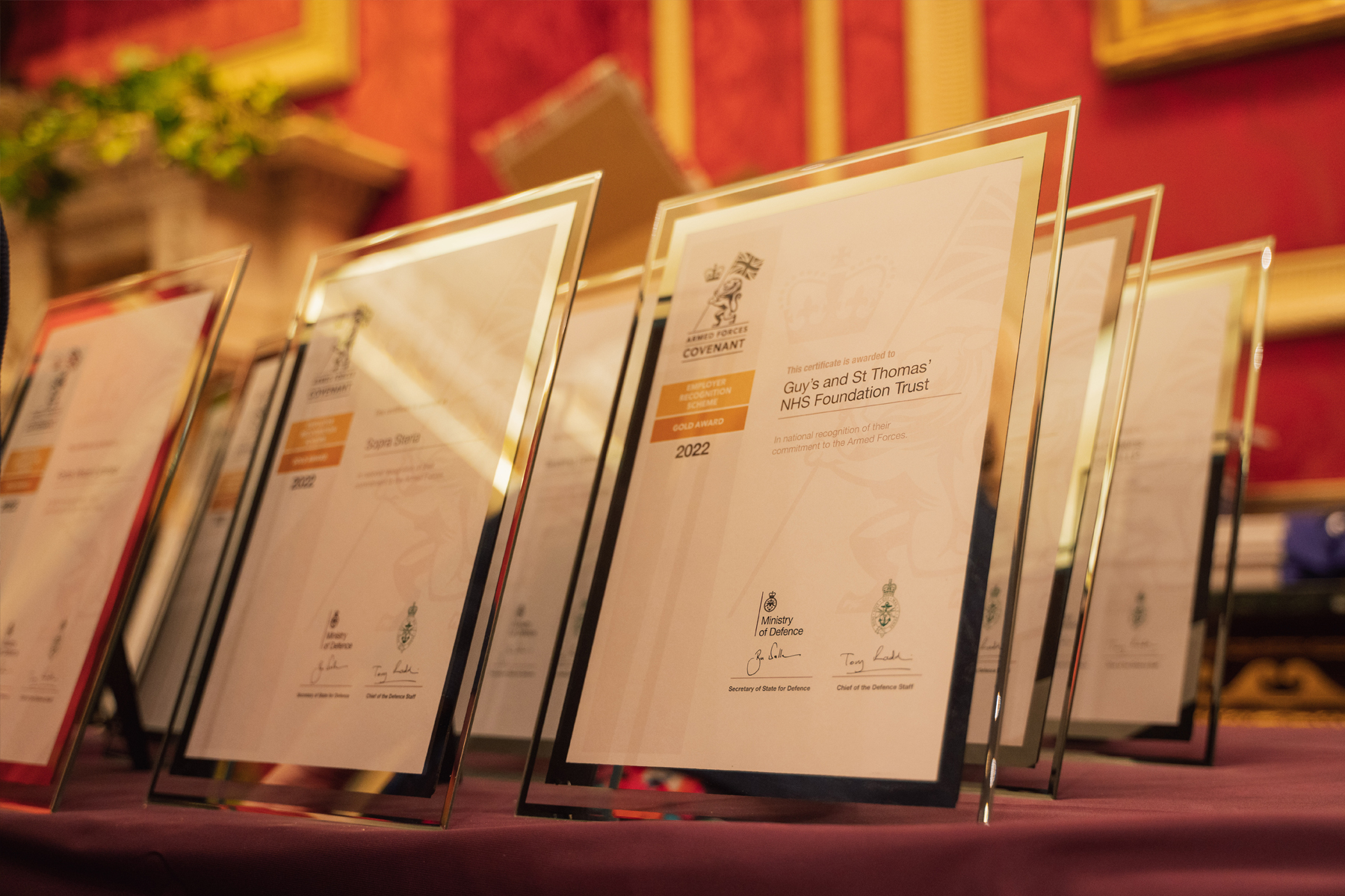 Employer Recognition Scheme Awards held at the Royal Automobile Club